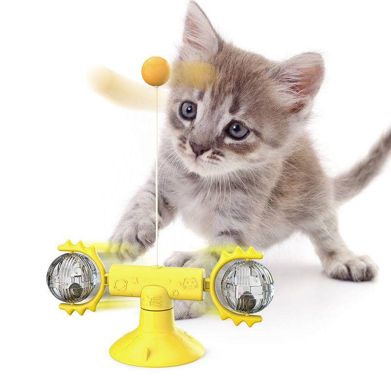 The New Cat Toy Relief Suction Cup Windmill Cat Teaser With Replacement Cat Teaser Set — image 4