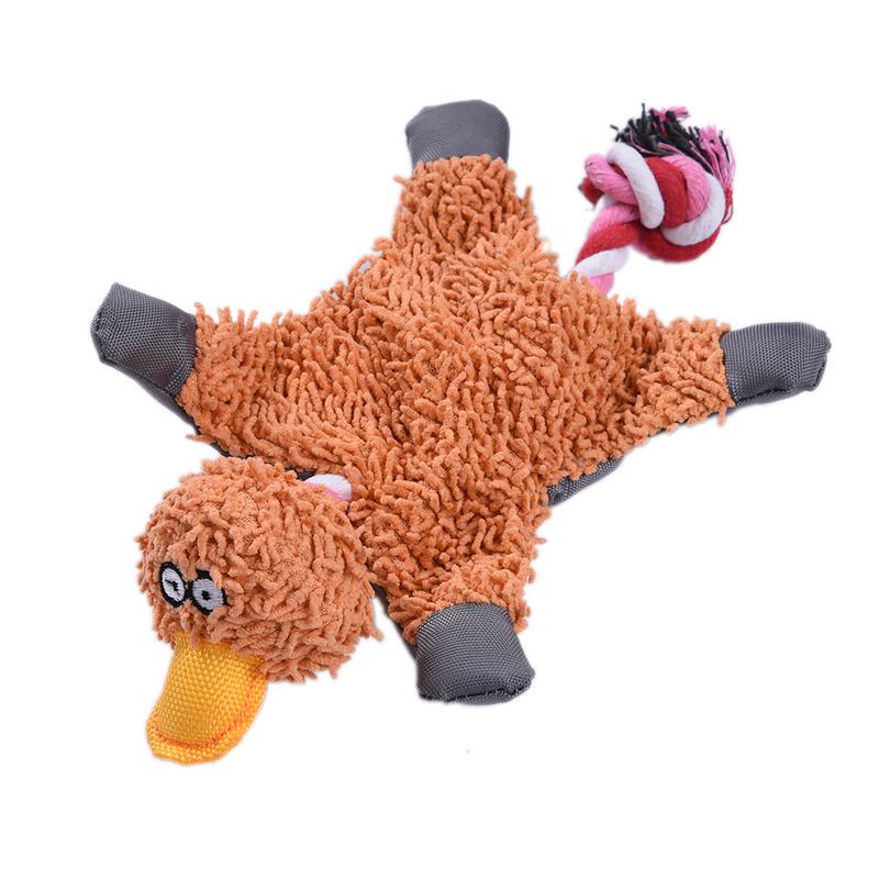 Pet Dog Squeaky Toy Durable Cute Papa Duck Making Sound Plush Dog Puppy Chew Toys Training Teething Toys — image 8