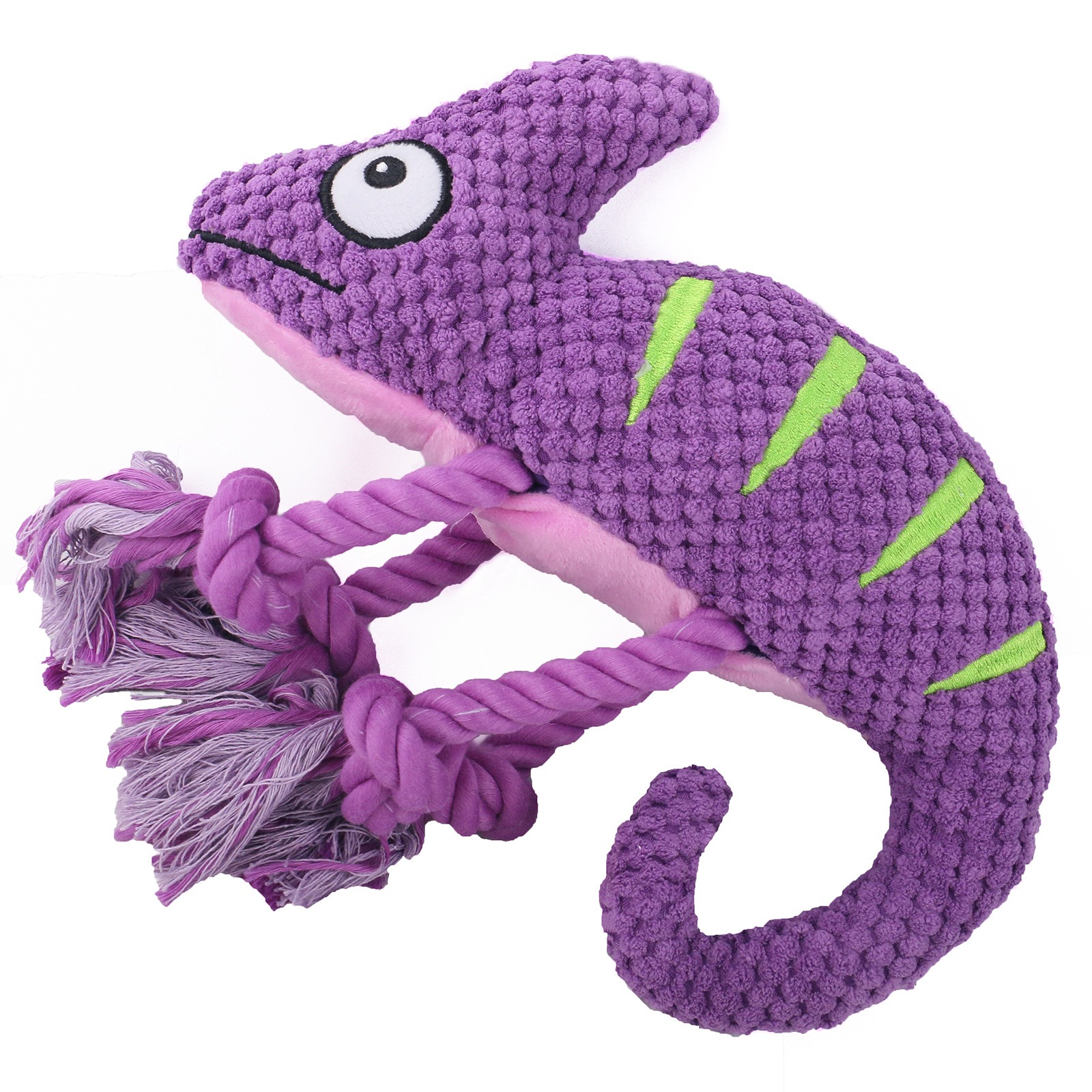 Medium to large-sized dog plush filled chameleon pull-out interactive and sturdy pet toy, vocalization dog toy — image 2