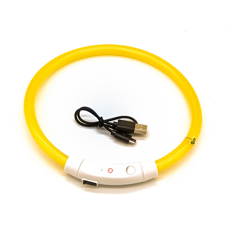 LED Fiber Optic Dog Collar - Multi-Color PVC, USB Rechargeable, Night Safety (S/M/L Sizes) — image 6