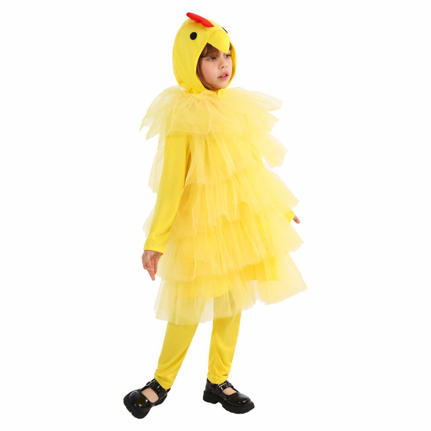 Children's Day Halloween Animal Stage Performance Costume Yellow Chick Cosplay Costume Performance Wear — image 5