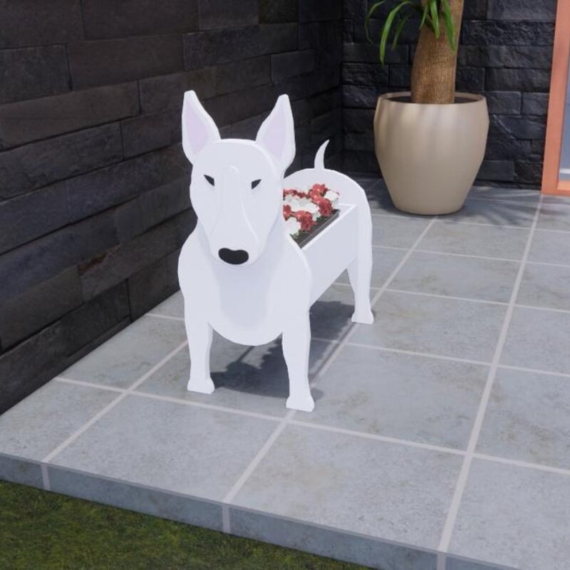 New Supply Garden Art Decoration Dog Flower Pot Planter Cat Stand Flower Pot — image 12