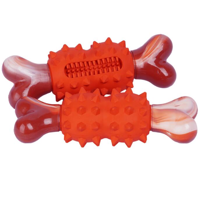 Pet Chewing Teeth Cleaning Teeth Bite Resistant Rubber Nylon Bone Pet Toy — image 4