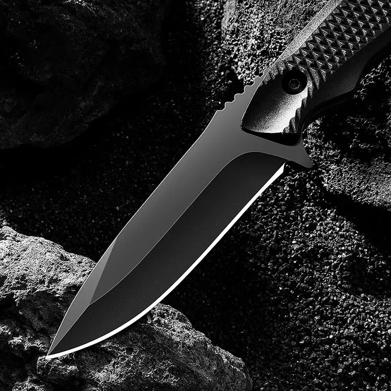 Stainless steel sheath pocket knife, high hardness knife, portable sheath peel knife outdoor barbecue knife — image 1