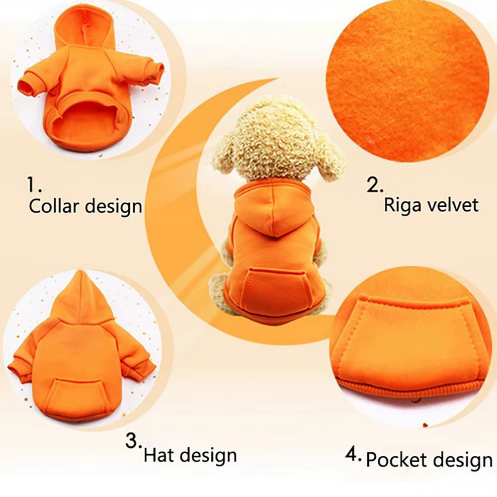 Chaquetas de invierno para perros pequeños y medianos - Trajes de lana para mascotas caninas de otoño e invierno — imagen 3