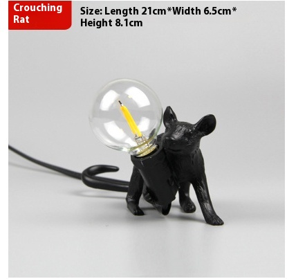 Lámpara de Resina Mini Animal Ratón Luz — imagen 8