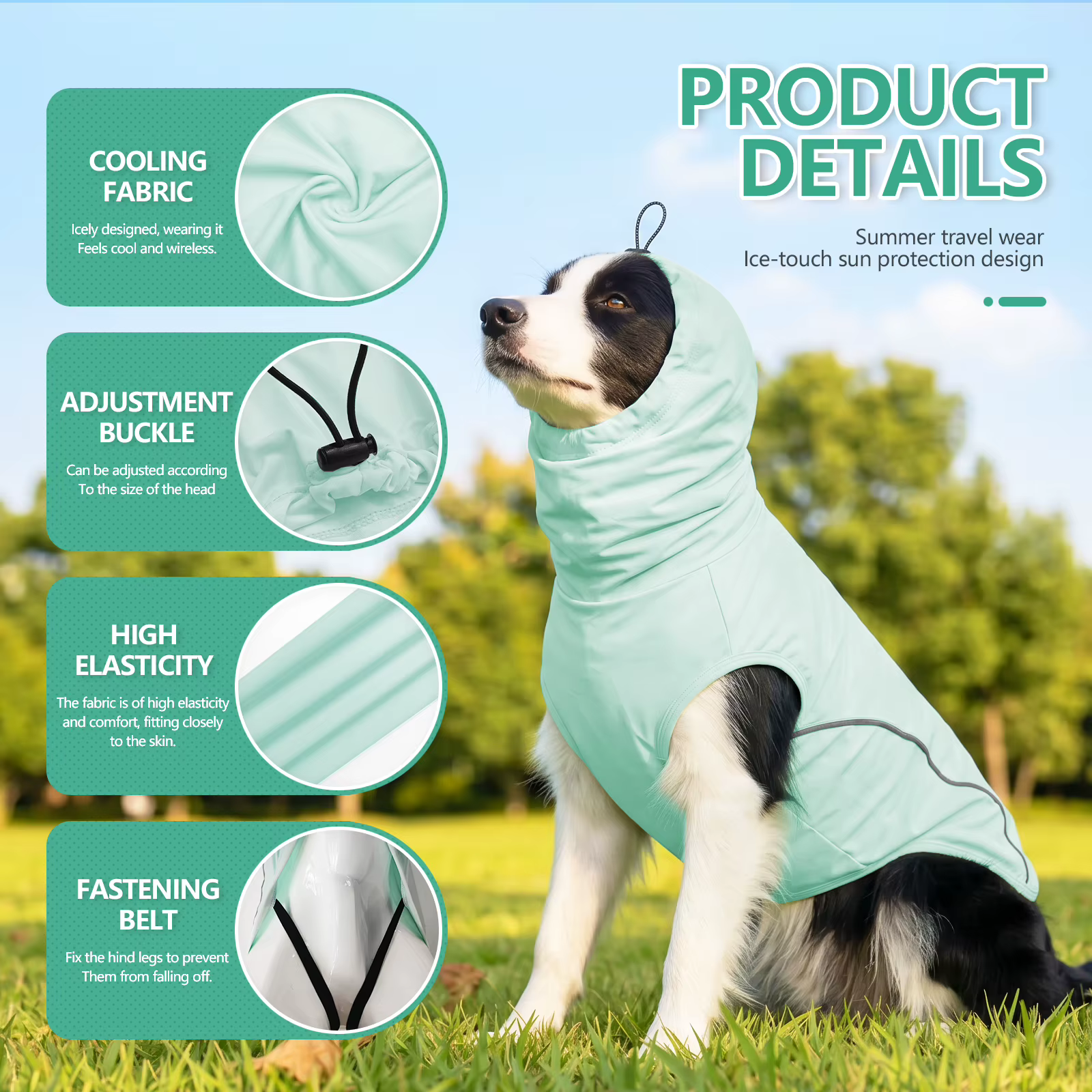Pet Dog Sun Protective Clothing UV Shirt Cooling Clothes Breathable Pets Outdoor Coatb Dogs Cats Pet Clothing in Summer — image 2