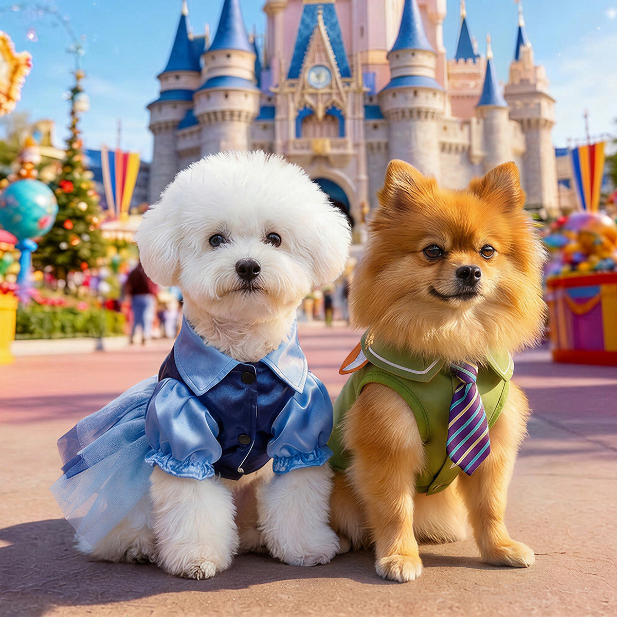 Pet Clothes Dog Clothes Cute Cat Clothing Spring Summer New Style Cute Rabbit Officer Puffy Tulle Dress Teddy — image 3