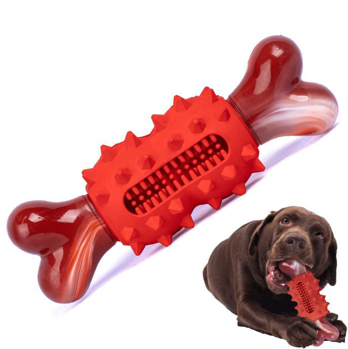 Pet Chewing Teeth Cleaning Teeth Bite Resistant Rubber Nylon Bone Pet Toy — image 1