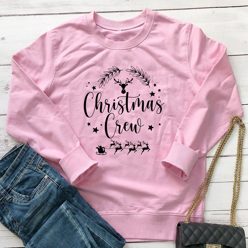 Christmas reindeer print hoodie with letters — image 7