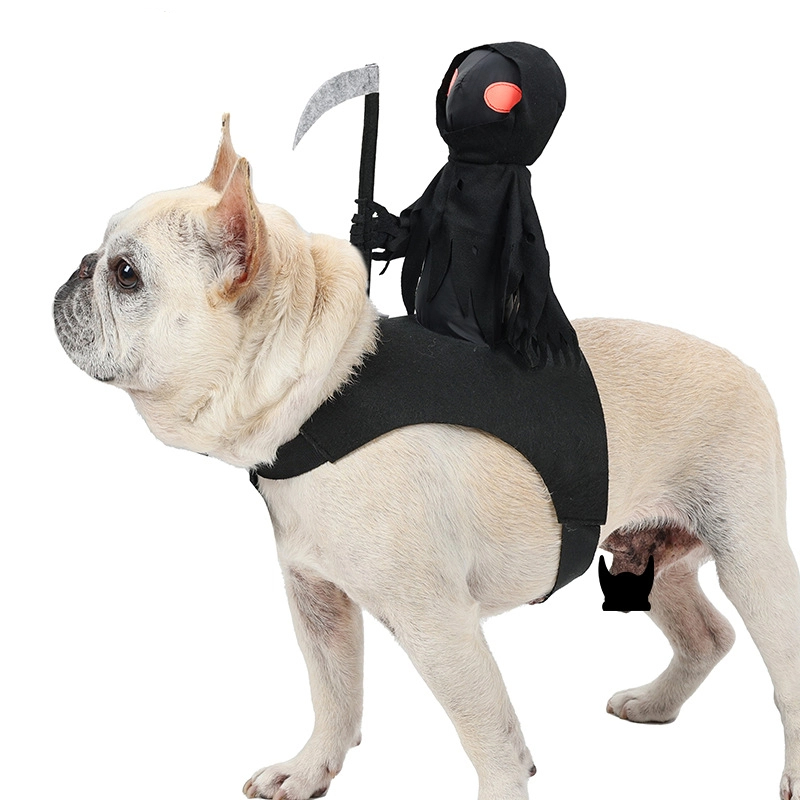 Caballero de la Cosecha Oscura que se Transforma en Disfraz para Mascotas para Halloween — imagen 1