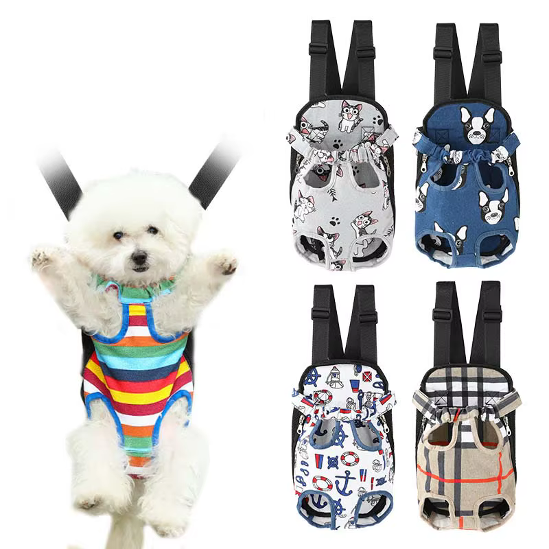 Mochila Transportadora para Mascotas para Gatos y Perros Pequeños, Bolsa de Viaje Portátil de Pecho con Respiración, Transportador de Doble Hombro — imagen 1