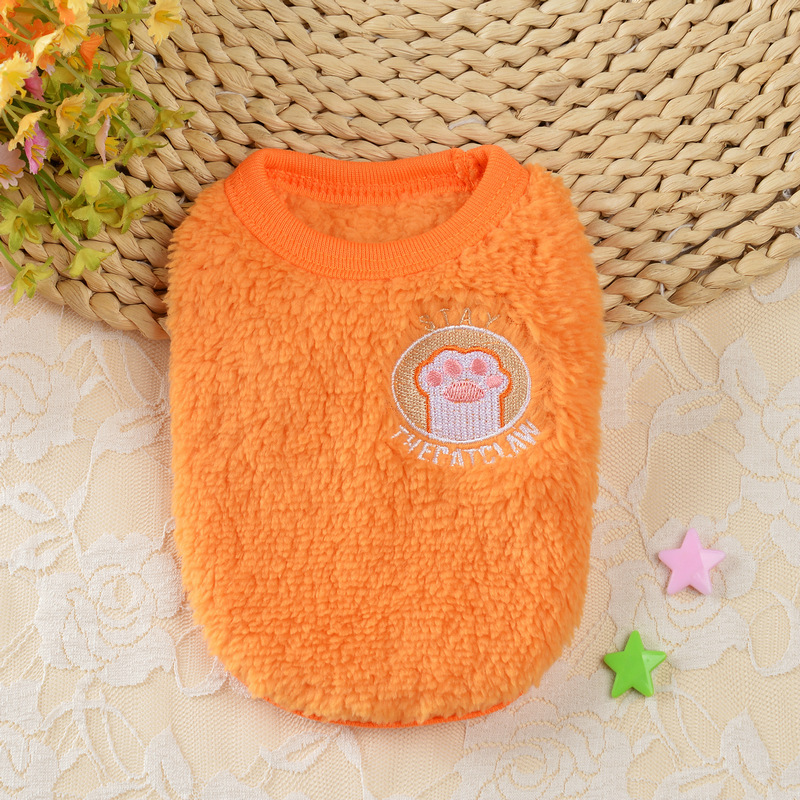 Flannel Milk Dog Clothes Small Dog Puppy Cat Dog Autumn And Winter Clothing Pet Rabbit Teacup Dog Warm Vest — image 3