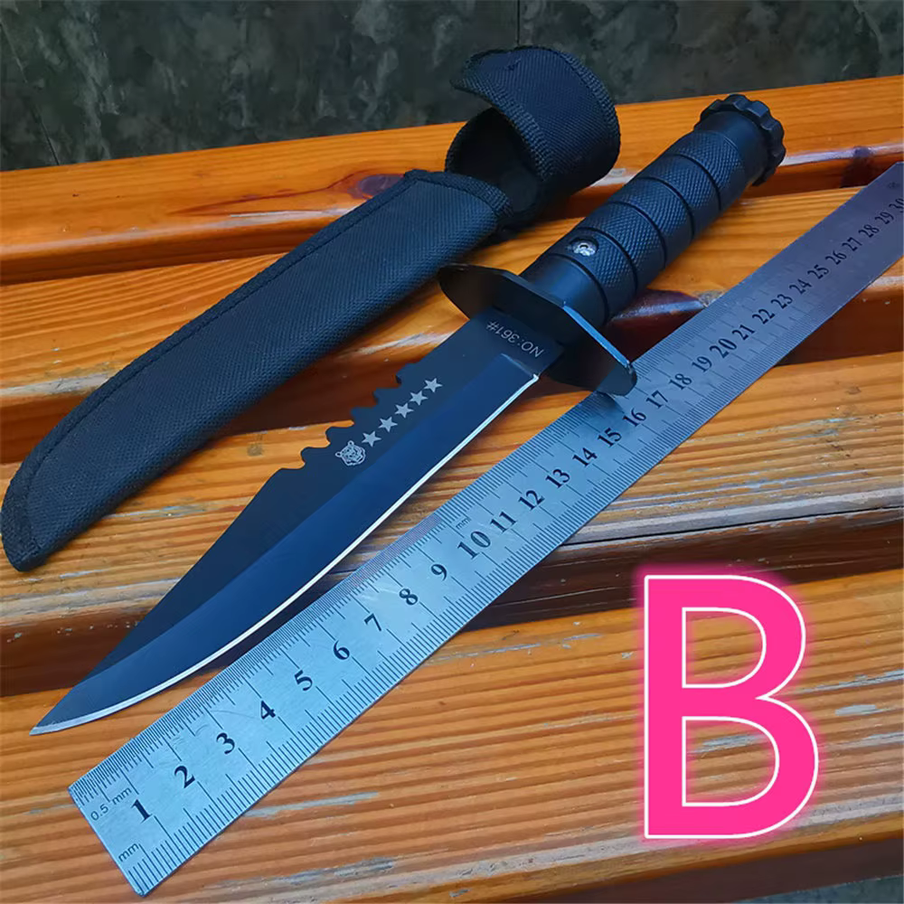 Fixed Blade Bowie Knife | Hunting Knife, ABS Handle | Sheath | Designed for Hunting, Survival, Skinning, Camping — image 3