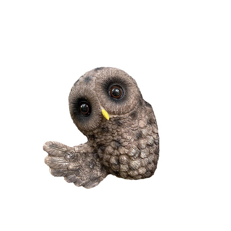 Simulated animal owl resin handicraft ornaments — image 1