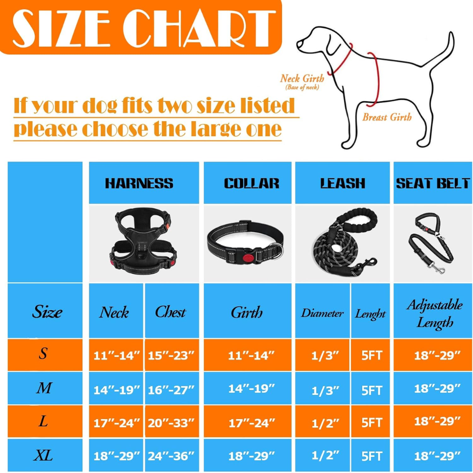 No Pull Dog Harness, Collar & Leash Set, Adjustable Pet Walking Set With Travel Accessories For Dogs — image 5