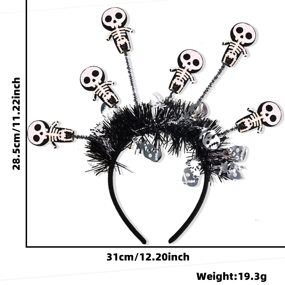 New Halloween Headband with Pumpkin, Spider, and Pom-Pom Design, Radiating Colorful Strips, Fun Party Accessory for Halloween Celebration — image 12