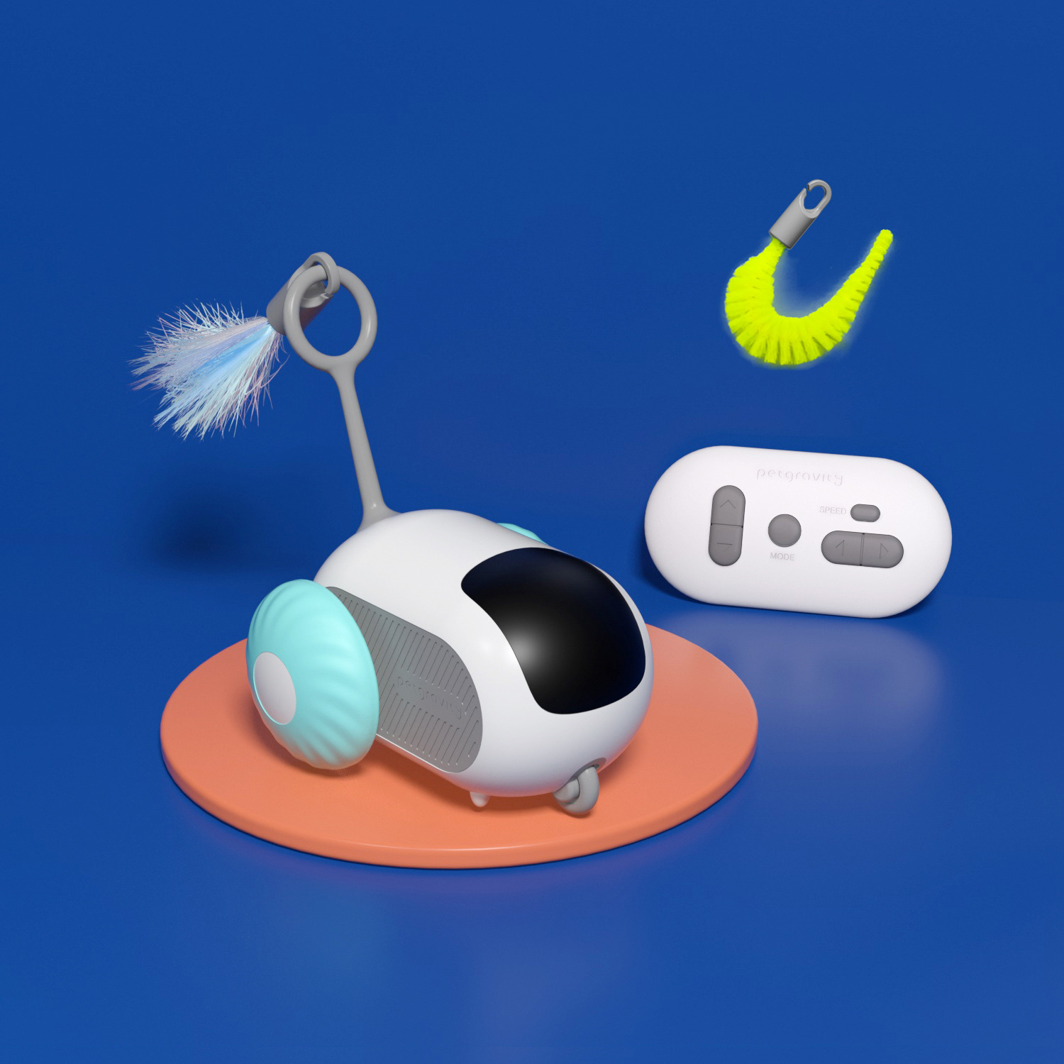Pet Attraction Running Car Smart Toy Teaser Wand Feather Toy Autonomous Driving Mode — image 5