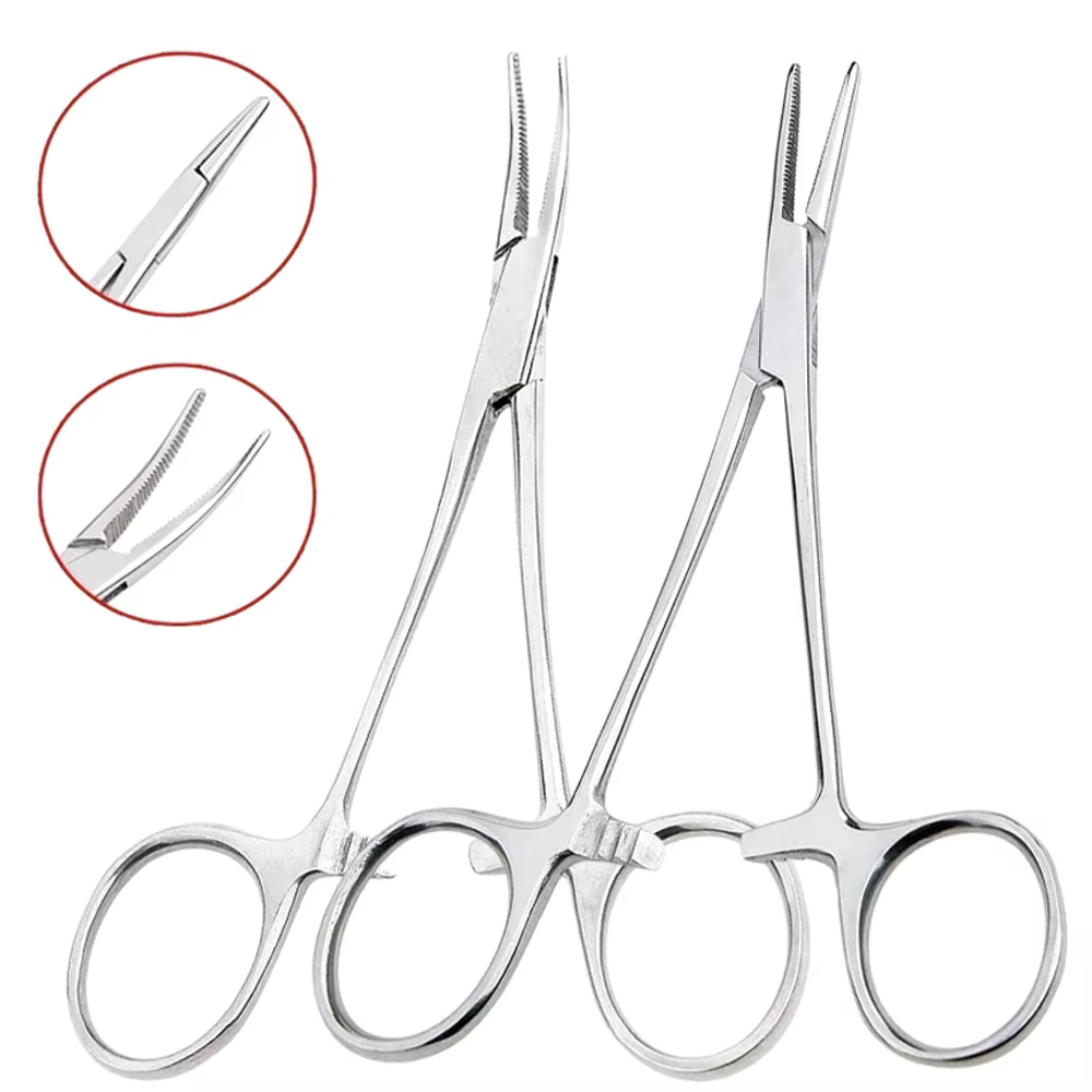 Hand Tool Hemostatic Forceps Pet Hair Clamp Fishing Locking Pliers Epilation Tools Curved/Straight Tip Cutter Tool — image 3