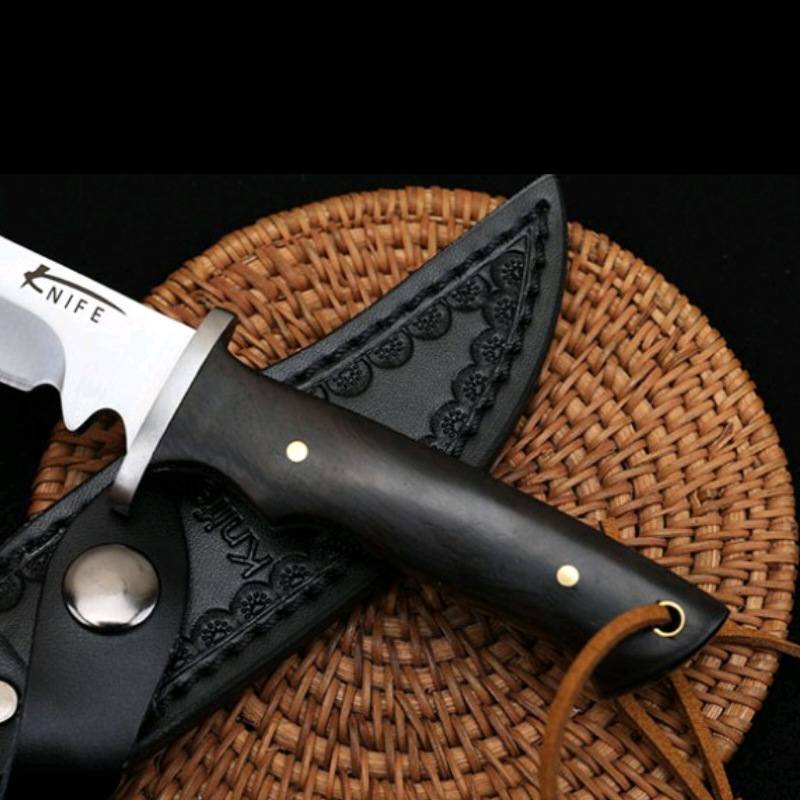 Cuchillo de caza y pesca mini recto, mano, camping, caza, pesca submarina, herramienta de emergencia para hombre regalo — imagen 1