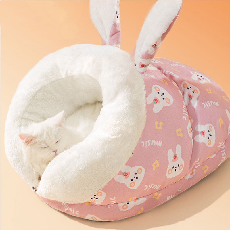 Pet Supplies Cat Warm In Winter Semi Closed All Season Universal Slippers Cat and Dog Bed — image 1