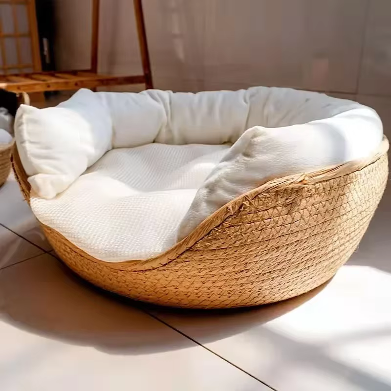 Cama para Mascotas Suave, Jaula para Gatos, Camas para Perros, Sofá, Tejido de Bambú, Cuatro Estaciones, Nido Acogedor, Cestas, Impermeable, Cojín Removible, Mochila de Dormir — imagen 1