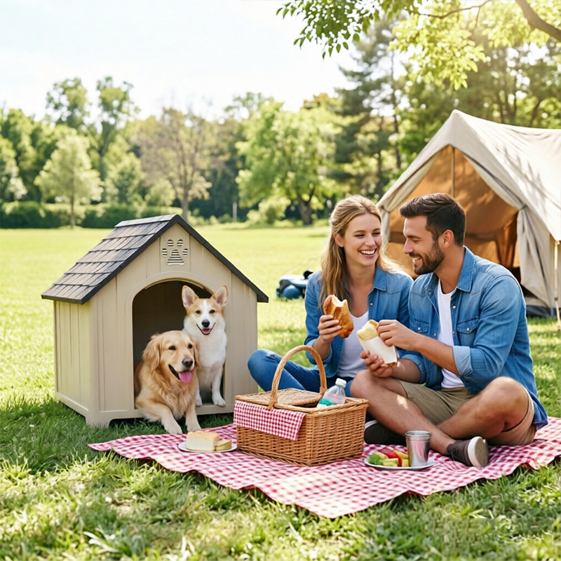 Heavy Duty Outdoor Dog House - 4 Season Insulated Shelter Waterproof & Anti-UV Kennel for All Size Dogs — image 7