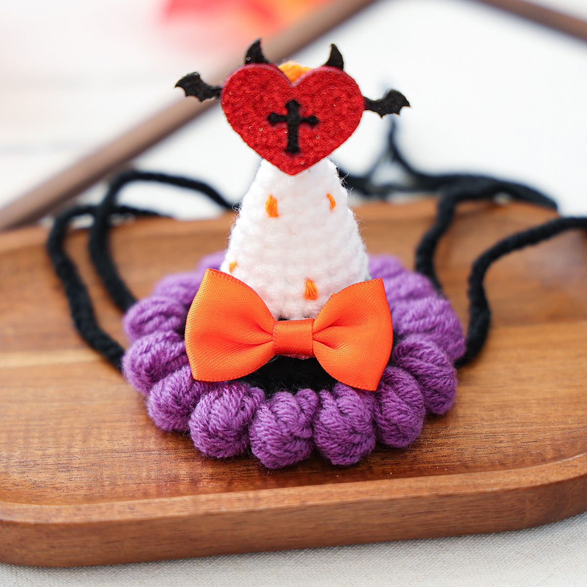 Pet Accessories Hat Halloween Festival Small Wizard Hat Knitted Hat for Dogs and Cats Small Dog — image 3