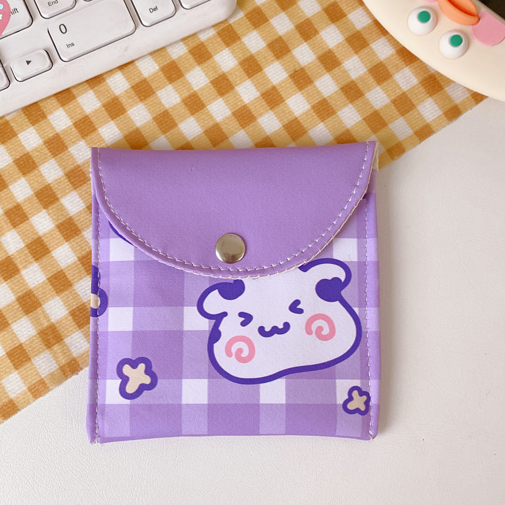 Japanese And Korean Girl Heart Ins Wind Large-Capacity Aunt Towel Storage Bag Cute Puppy New Bag Coin Purse Storage Bag — image 7