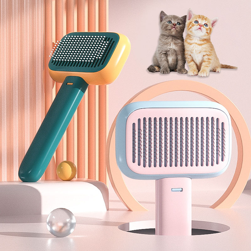 New Pet Cat Dog Hair Brush Hair Massage Comb Open-Knot Brush Grooming Cleaning Tool Stainless Steel Comb — image 1