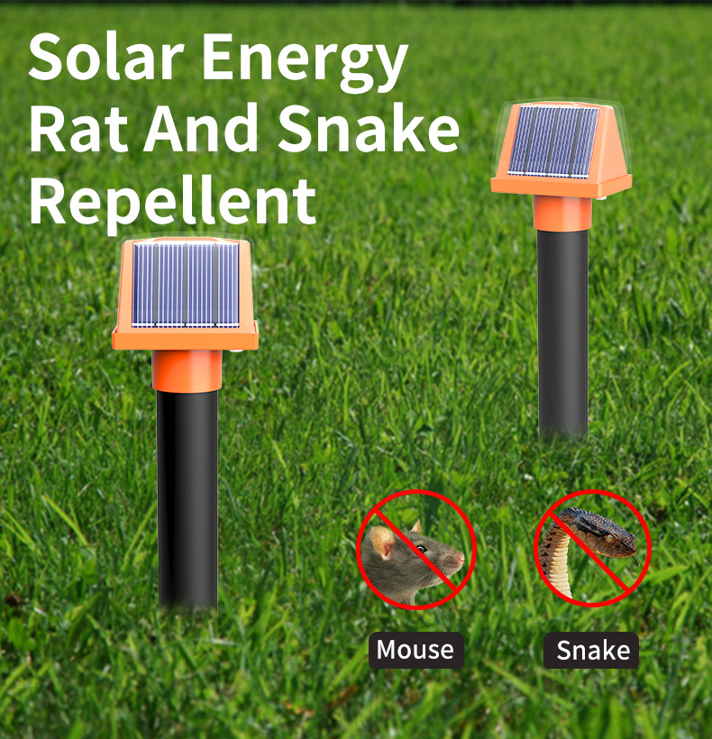 Repelente de Ratas de Alta Potencia Fuente LED Luz Ultrasonido Variable Repelente de Serpientes Solar — imagen 1