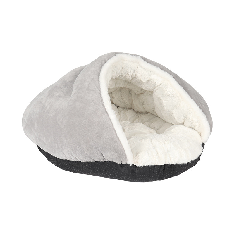 PSM winter warm plush dog kennel closed yurt slippers cat sleeping bag cat kennel pet pad — image 7