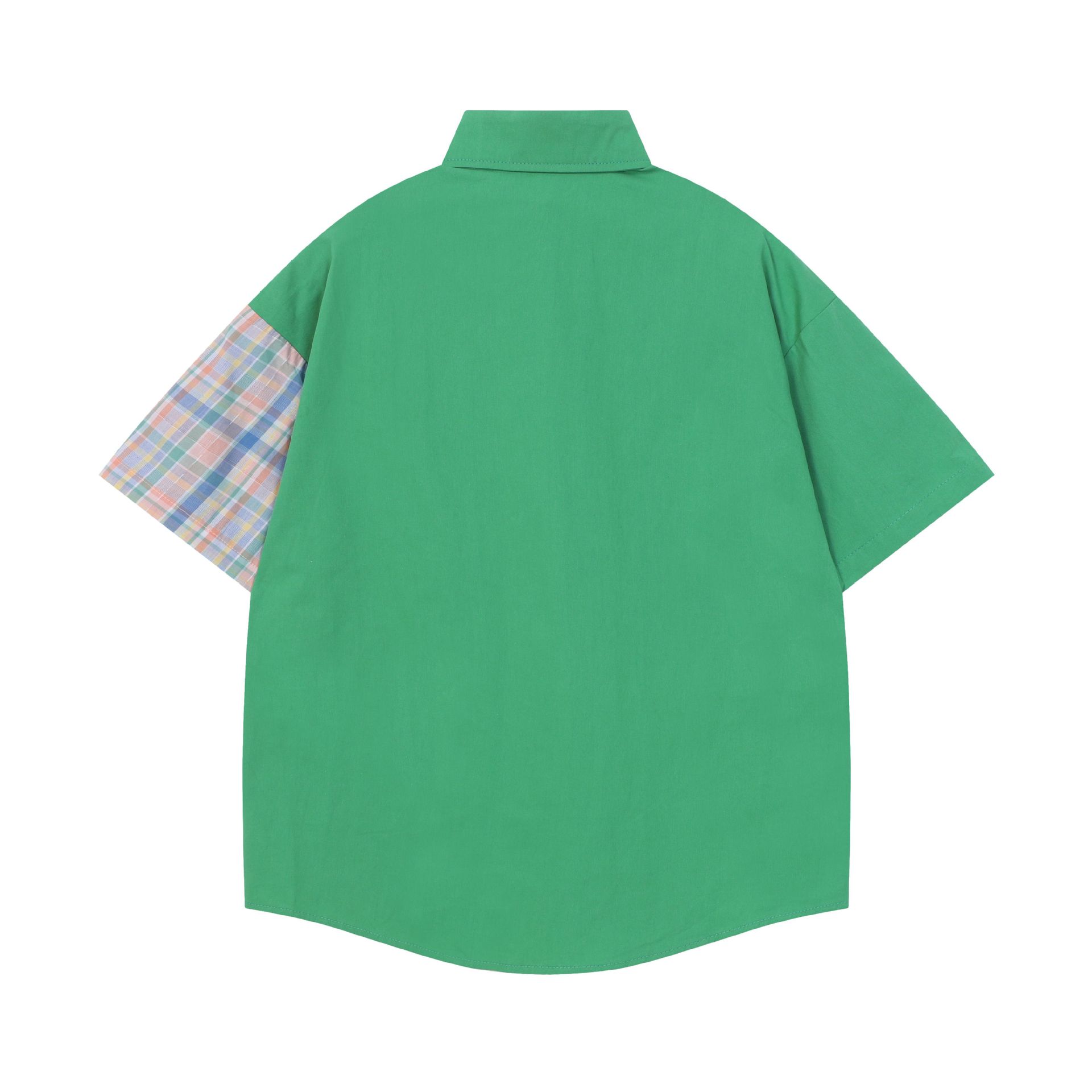 Color blocked embroidery dog short sleeved shirt — image 5