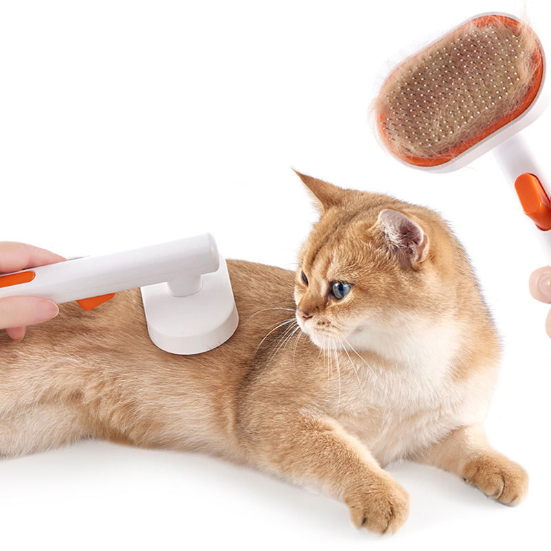 Pet comb pet hair removal brush cat and dog comb automatic hair removal and beauty brush — image 2