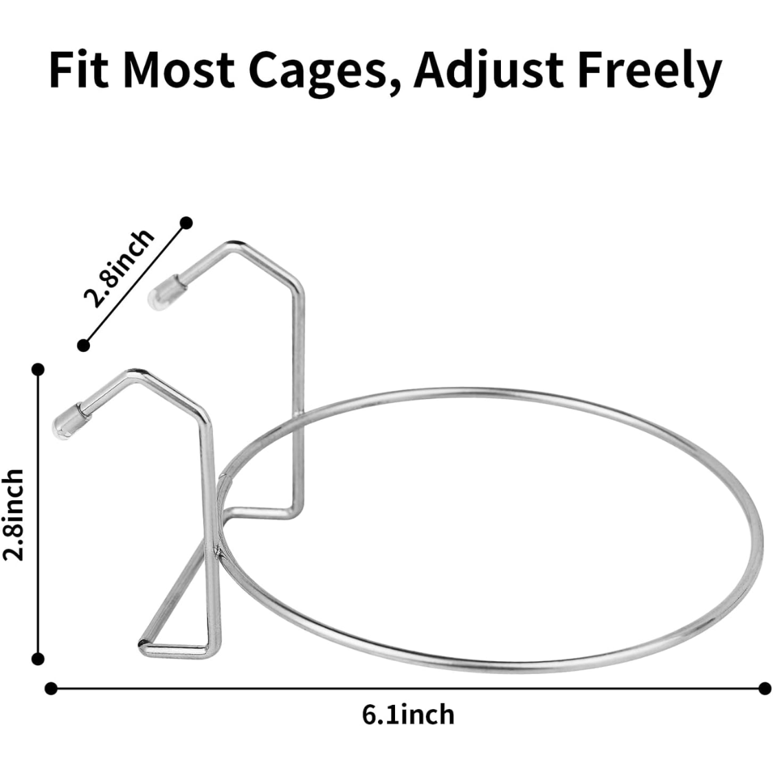 2 comederos colgantes de agua para jaula, tazones de acero inoxidable para cachorros, para jaula de perro pequeño, transportadora, catio, accesorios, comedero tipo plato colgante sin derrames para jaula de perro — imagen 5