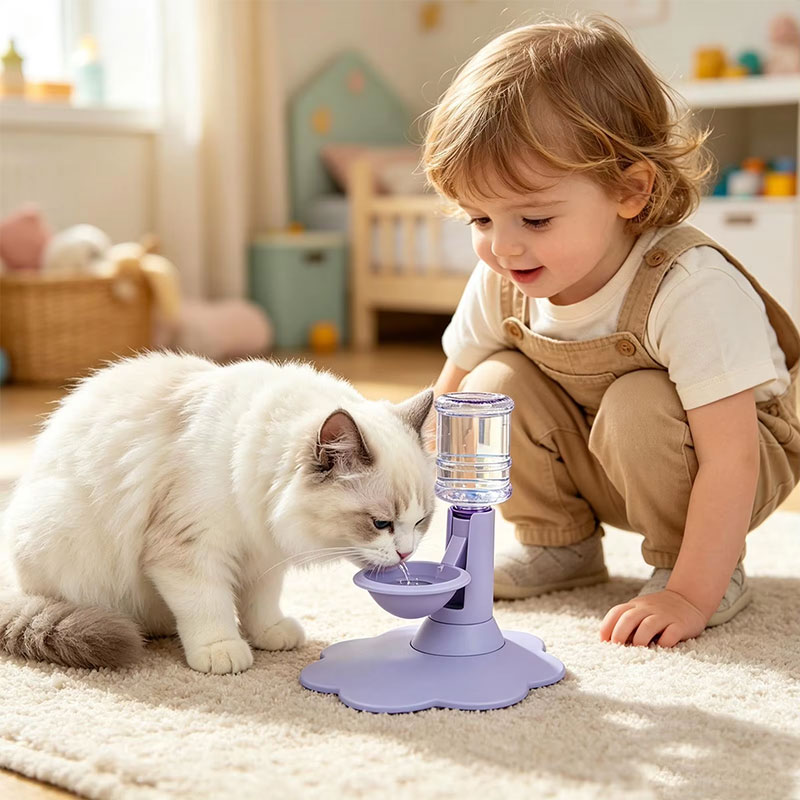 Gravity Cat Water Dispenser, No Electricity, Filter-Free, Adjustable Height Pet Fountain for Cats & Small Dogs — image 7