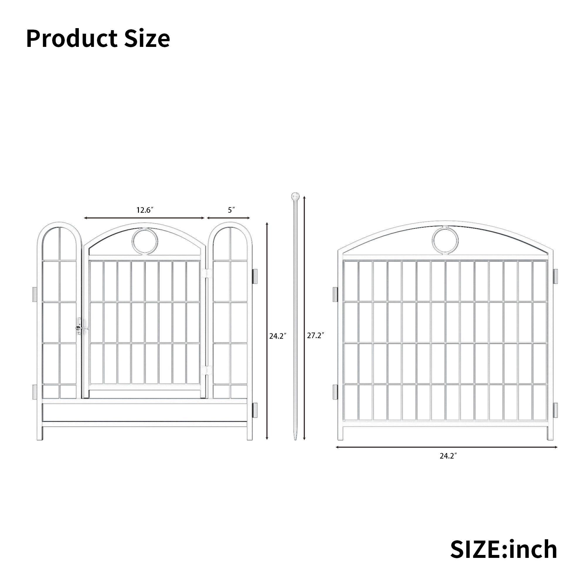 Dog Playpen Indoor 24 inch 8 Panels Metal Dog Pen Pet Dog Fence Outdoor Exercise Pen with Doors, Heavy Duty Dog Fence Puppy Pen for Large Medium Small Dogs Indoor Outdoor Foldable Pet Exercise Pen — image 28