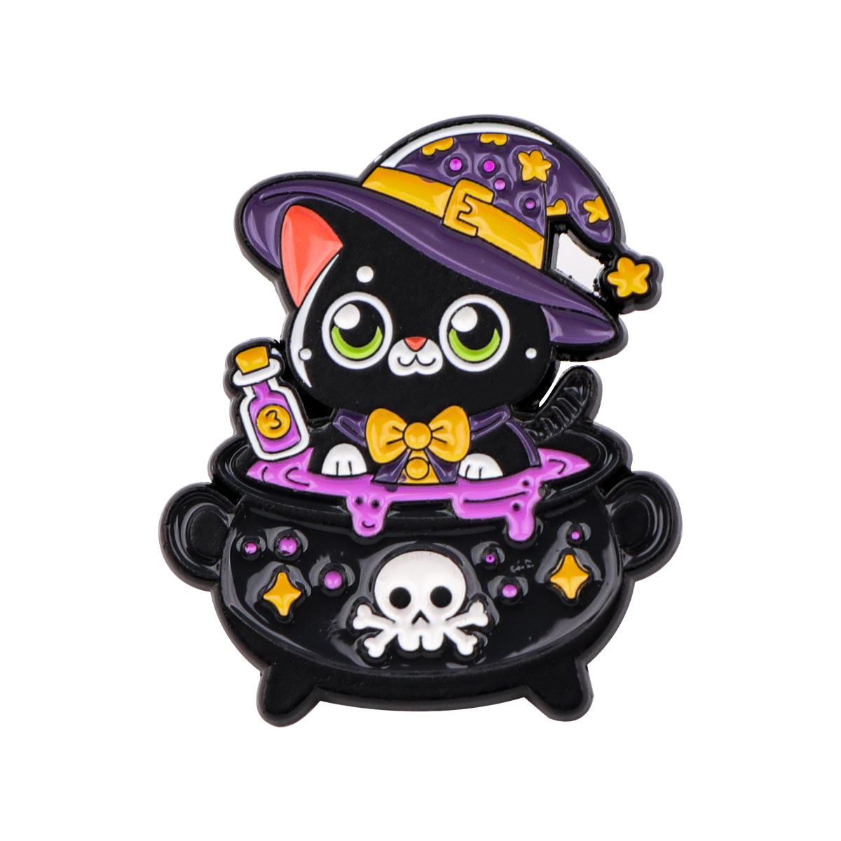 Broche de Gato Negro Adorable de Caricatura para Dama, Pin Insignia de Aleación Metálica, Accesorio para Mochila, Insignia — imagen 19