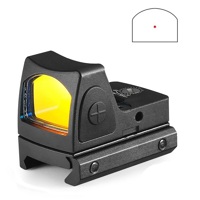 Mini Visor de Punto Rojo MR Red Dot Sight para Ajuste en Railes de 20mm para Caza — imagen 1