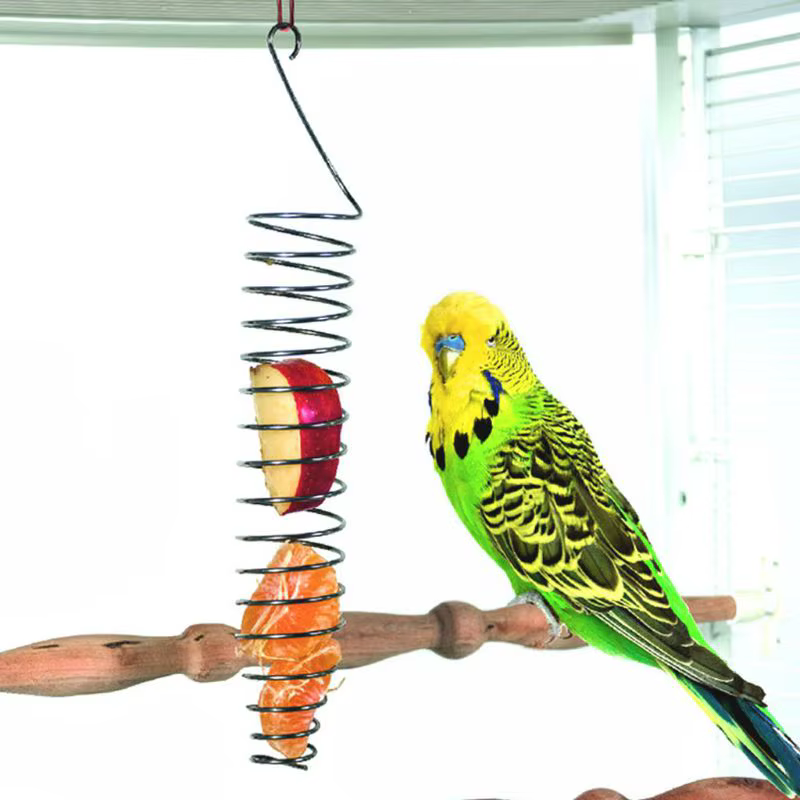 Comida para Pájaros Jaula - Cesta de Frutas y Juguetes en Acero Inoxidable — imagen 5