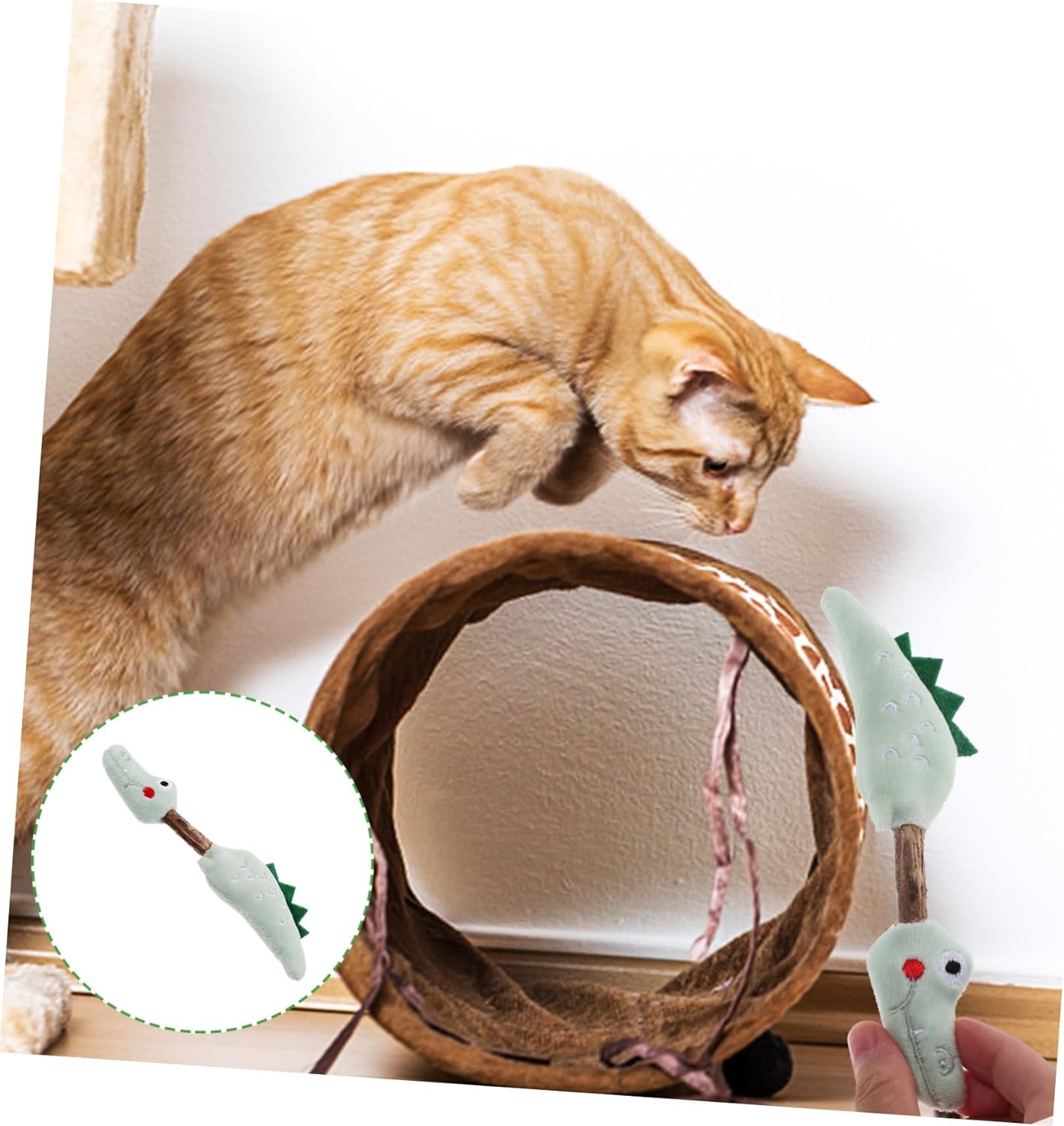 Cat Toy Kitten Toys Teeth Cleaning Toys Silvervine Sticks Cat Silvervine Stick Chew Sticks For Cats Cat Interaction Toys Kitten Plaything Cat Teaser Polygonum Wood The Cat — image 5