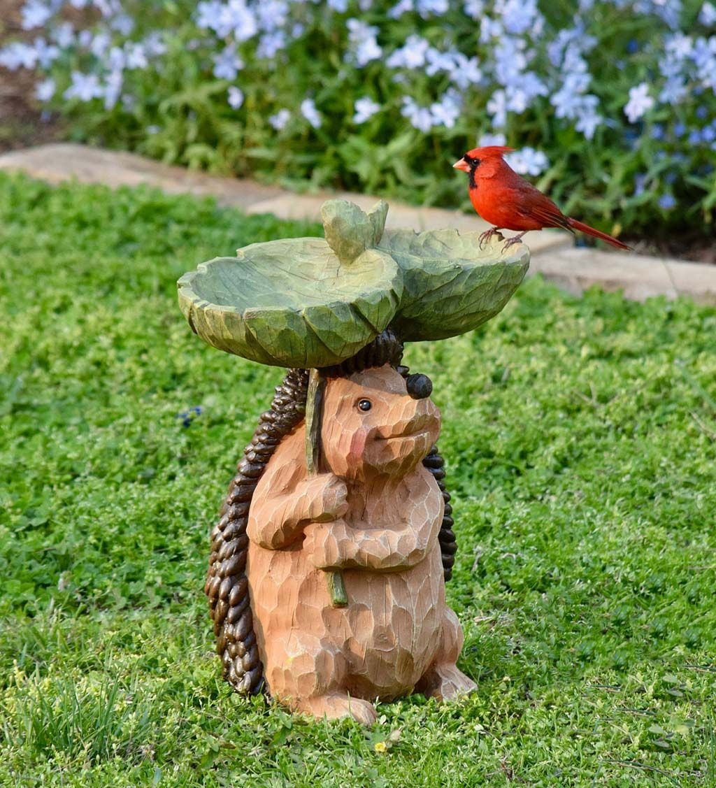 Garden Small Animal Resin Bird Feeder Hummingbird Bathtub Outdoor Decorative Ornaments Sculpture Resin — image 4