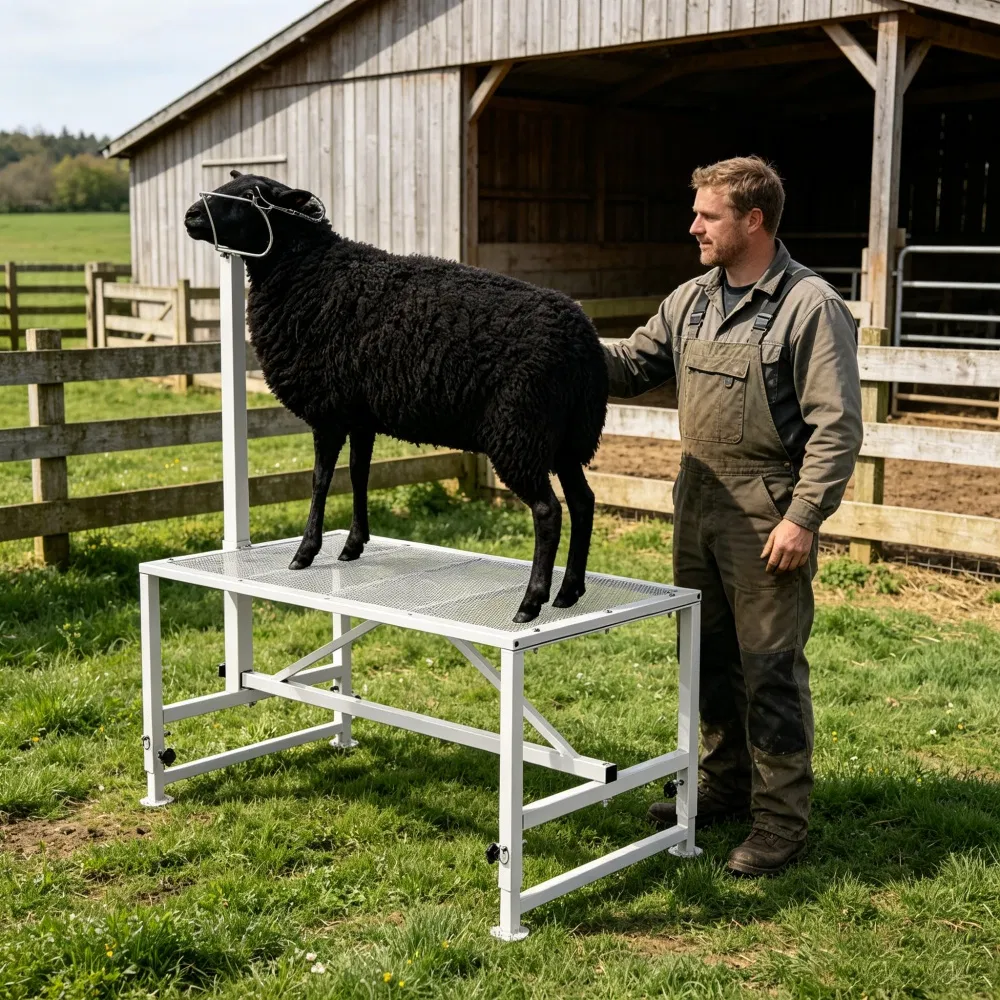 Livestock Stand with Adjustable Height and Metal — image 2