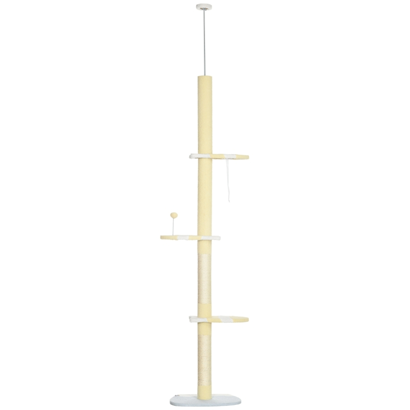 Árbol para Gatos de 4 Niveles del Piso al Techo, Altura Ajustable de 87 a 103 Pulgadas — imagen 7