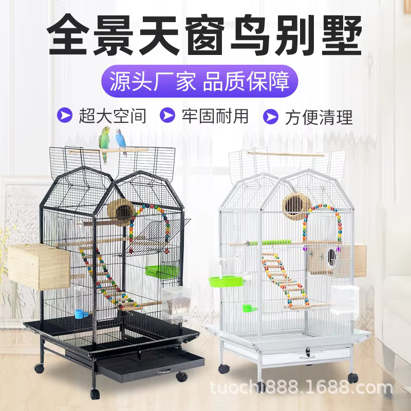 NEW Metal Cage Multifunctional Birdcage Bird Villa New Birdcage Parrot Cage Birdcage — image 4