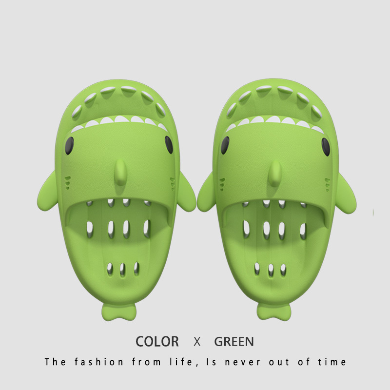 Shark Massage Bottom Slippers Adult Couple Non-Slip Bathroom Leaking Slippers Trend Outdoor Funny Home Cute Sandals — image 9