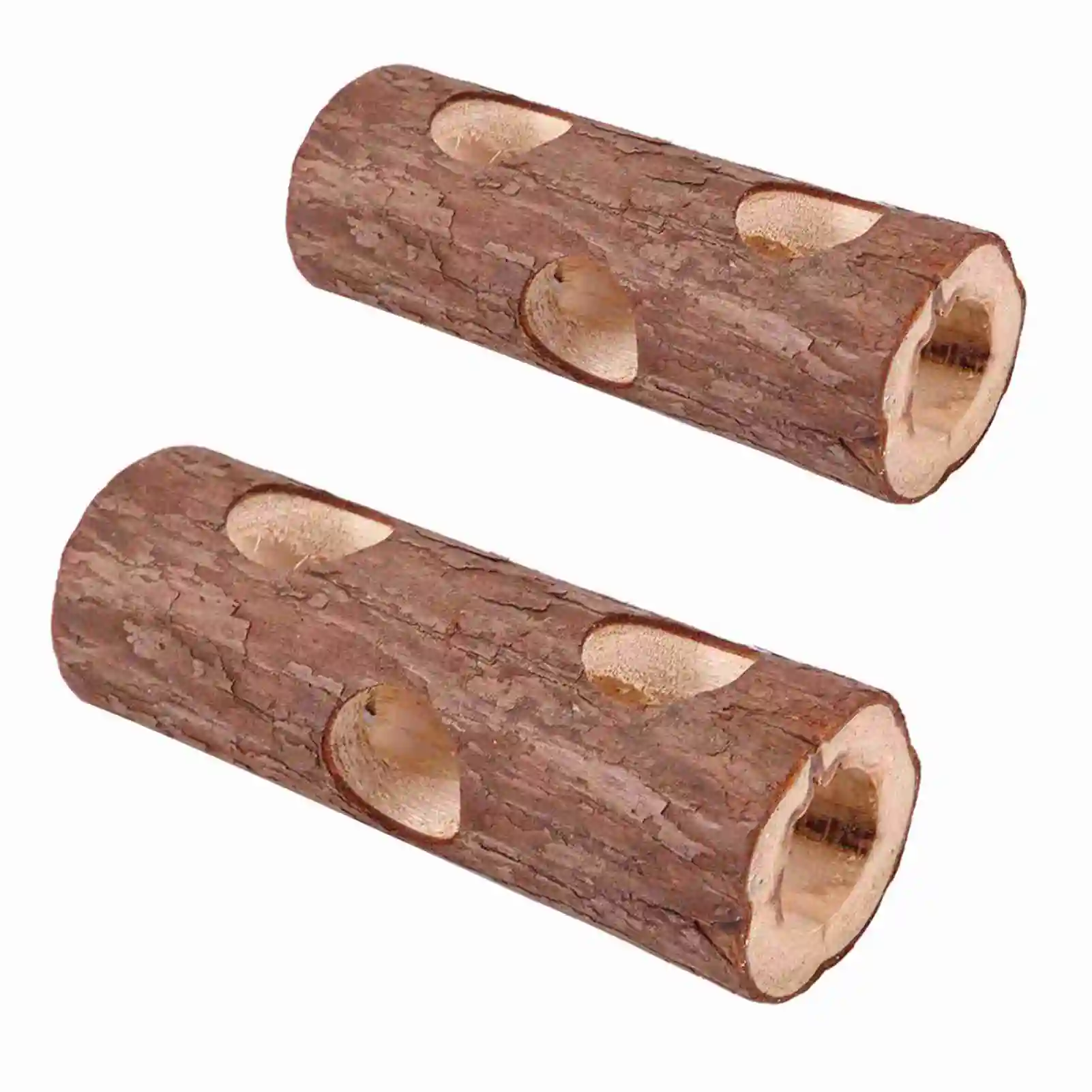 Wooden Hamster Tunnel Versatile Animal Exercise Tube Chew Toy for Rabbit Ferret Hamster Guinea Pig — image 1