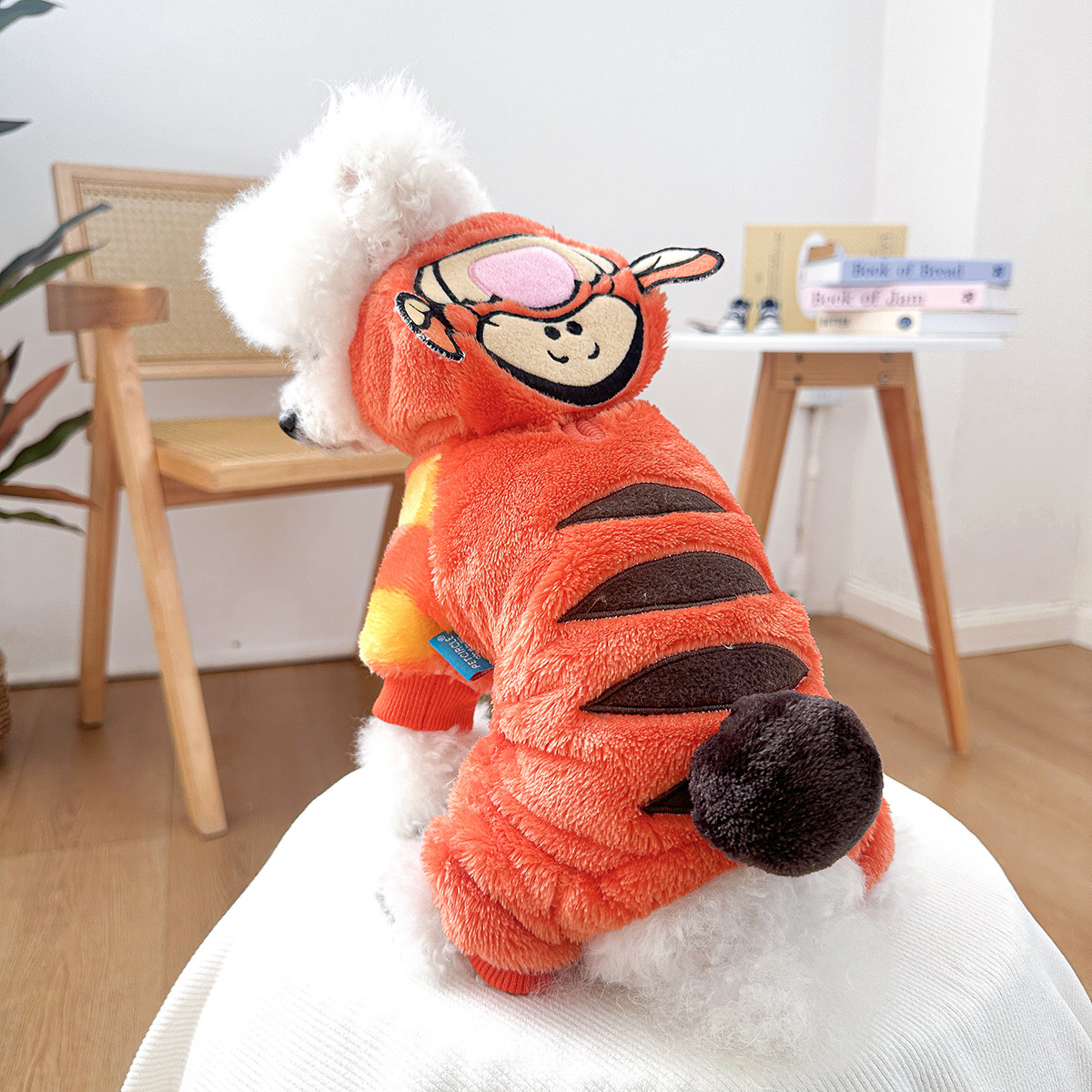 Cute Thick Fleece Four-Legged Clothing for Teddy Dogs, Autumn/Winter Small Tiger Costume Pet Clothes — image 2