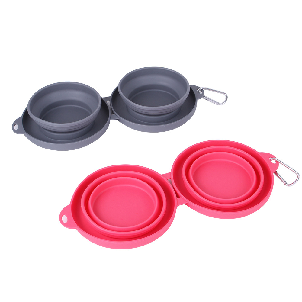 Bolsa de Alimento Portátil para Perros doble Comedor Exterior — imagen 2