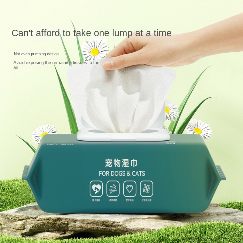 Pet Wet Wipes 80 Sheets Dog Cat Wet Tissues No Rinse Cleaning Eye Tear Stains Body Supplies Wet Tissues — image 4